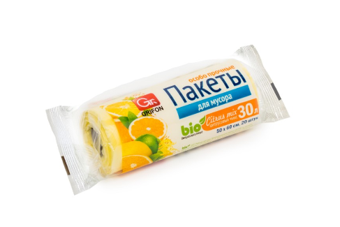 Пакеты для мусора GRIFON Bio МИКС (9 мкм) ПНД, 30л 20 шт.
